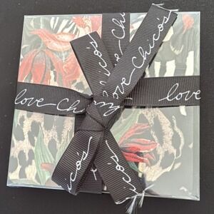 Chico's Coasters Love Unopened Brand New Mixed Animal Print On Black